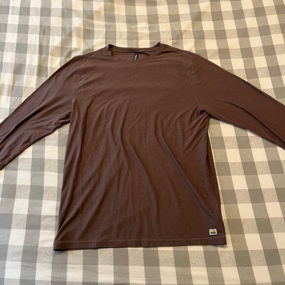Vuori Long-Sleeve Strato Tech Tee - Hazel Heather - Men's Large - Picture 1 of 2